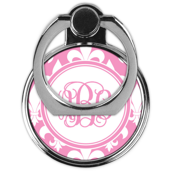 Fleur De Lis Cell Phone Ring Stand & Holder - Front (Collapsed)