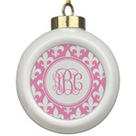 Fleur De Lis Ceramic Ball Ornament (Personalized)