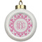 Fleur De Lis Ceramic Ball Ornament (Personalized)