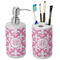 Fleur De Lis Ceramic Bathroom Accessories Set (Personalized)