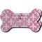 Fleur De Lis Ceramic Dog Ornament - Front & Back w/ Monogram