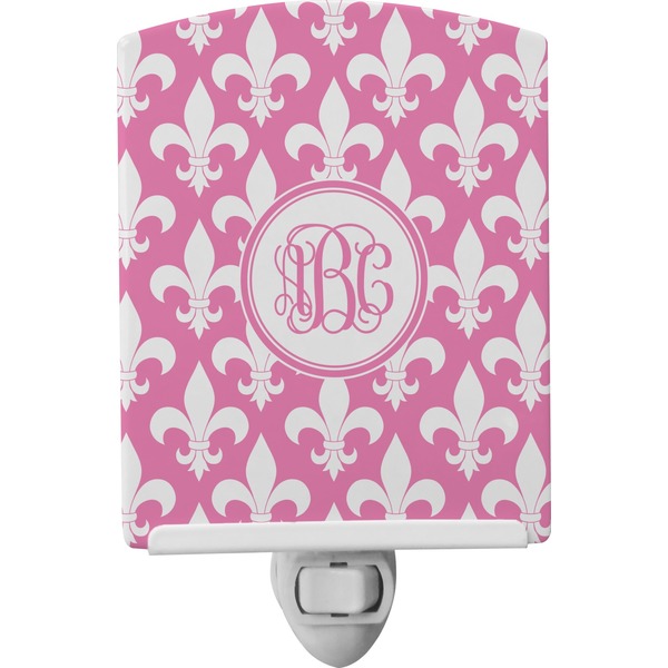 Custom Fleur De Lis Ceramic Night Light (Personalized)
