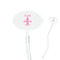 Fleur De Lis 7" Oval Plastic Stir Sticks - Clear (Personalized)