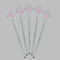 Fleur De Lis Clear Plastic 7" Stir Stick - Round - Fan View
