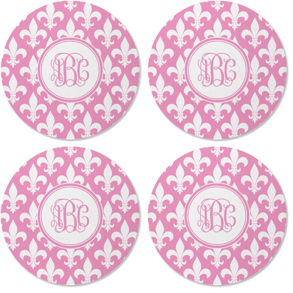 Fleur De Lis Coaster Round Rubber Back - Apvl