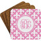 Pink Fleur De Lis Coaster Set (Personalized)