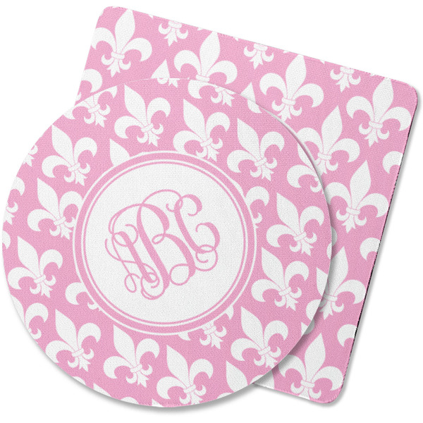 Custom Fleur De Lis Rubber Backed Coaster (Personalized)
