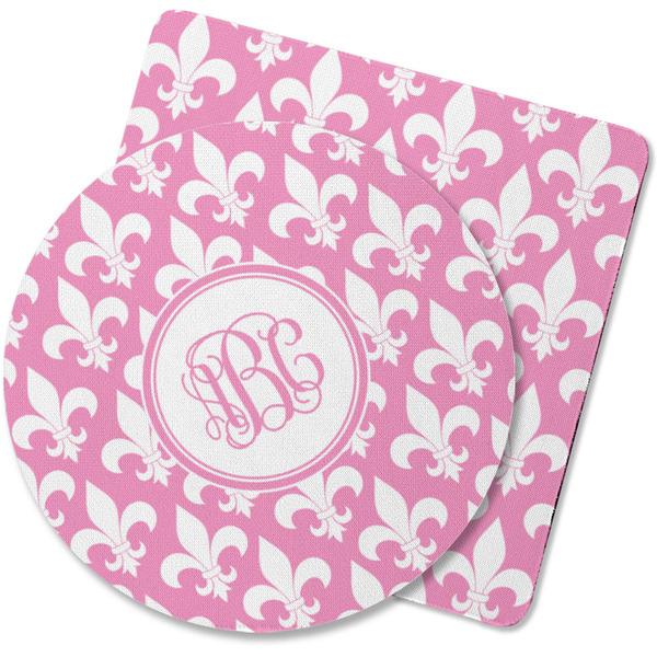 Custom Fleur De Lis Rubber Backed Coaster (Personalized)