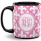 Fleur De Lis 11 Oz Coffee Mug - Black (Personalized)