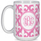 Fleur De Lis Coffee Mug - 15 oz - White Full