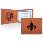 Fleur De Lis Leatherette Certificate Holder
