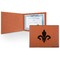 Fleur De Lis Cognac Leatherette Diploma / Certificate Holders - Front only - Main