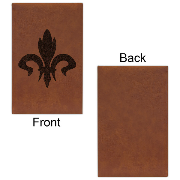 Fleur De Lis Cognac Leatherette Journal - Single Sided - Apvl