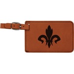 Fleur De Lis Leatherette Luggage Tag