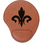 Fleur De Lis Leatherette Mouse Pad with Wrist Support