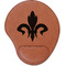 Fleur De Lis Cognac Leatherette Mouse Pads with Wrist Support - Flat