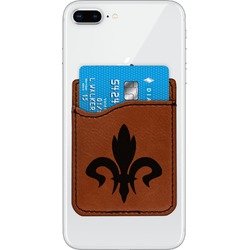 Fleur De Lis Leatherette Phone Wallet (Personalized)