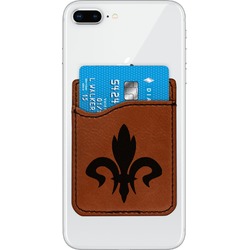 Fleur De Lis Leatherette Phone Wallet