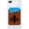 Fleur De Lis Cognac Leatherette Phone Wallet on iphone 8