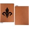 Fleur De Lis Cognac Leatherette Portfolios with Notepad - Large - Single Sided - Apvl