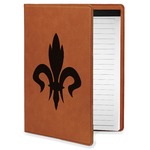 Fleur De Lis Leatherette Portfolio with Notepad - Small - Single Sided