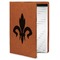 Fleur De Lis Leatherette Portfolio with Notepad - Small - Single Sided