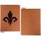 Fleur De Lis Cognac Leatherette Portfolios with Notepad - Small - Single Sided- Apvl