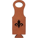 Fleur De Lis Leatherette Wine Tote