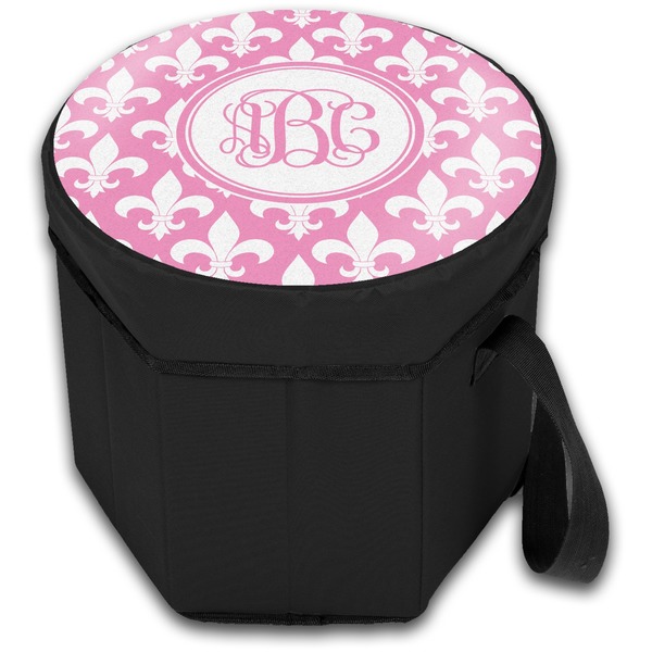 Fleur De Lis Collapsible Personalized Cooler & Seat (Closed)