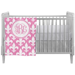 Fleur De Lis Crib Comforter / Quilt (Personalized)