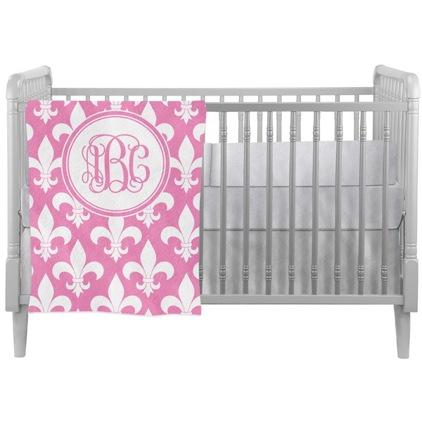 Custom Fleur De Lis Crib Comforter / Quilt (Personalized)