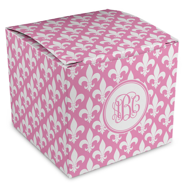 Custom Fleur De Lis Cube Favor Gift Boxes (Personalized)