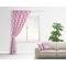 Fleur De Lis Curtain With Window and Rod - in Room Matching Pillow