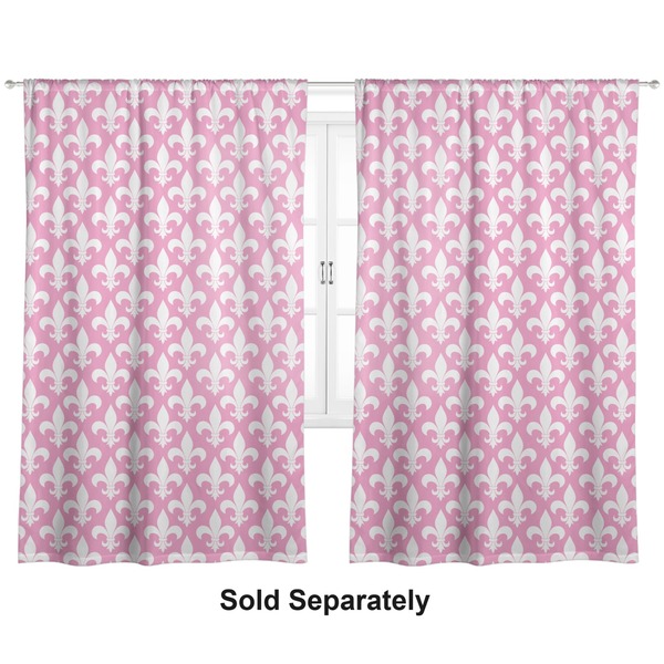Pink Fleur De Lis Curtain 112x80 - Lined