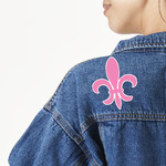 Fleur De Lis Twill Iron On Patch - Custom Shape - Large