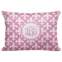 Fleur De Lis Decorative Baby Pillowcase - 16"x12" w/ Monogram