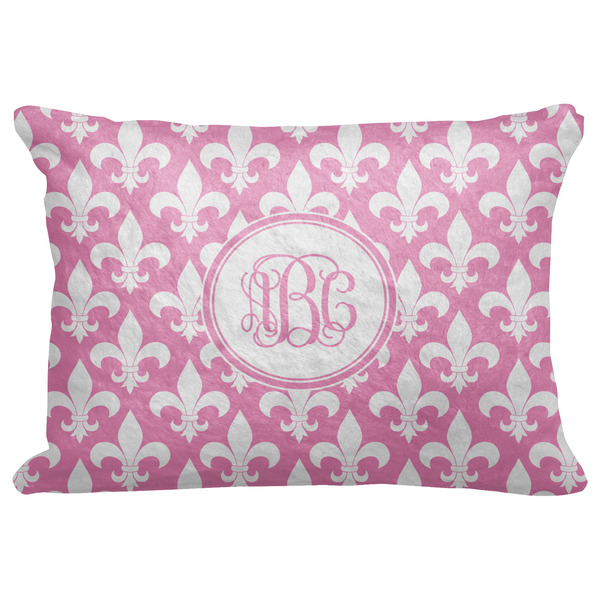 Custom Fleur De Lis Decorative Baby Pillowcase - 16"x12" w/ Monogram