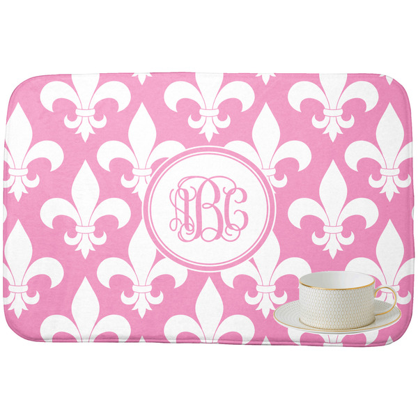 Fleur De Lis Dish Drying Mat - with cup