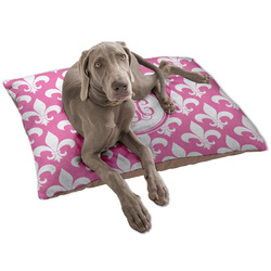 Fleur De Lis Dog Bed - Large w/ Monogram