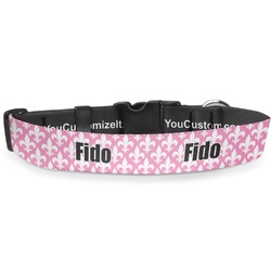 Fleur De Lis Deluxe Dog Collar (Personalized)