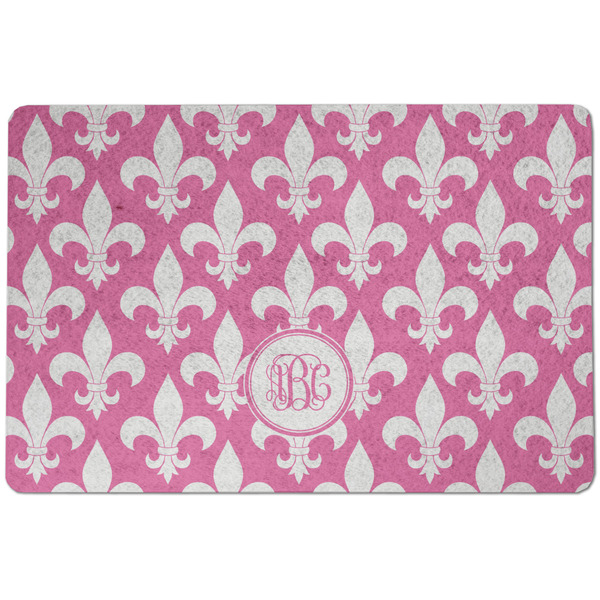 Fleur De Lis Dog Food Mat - Small without bowls