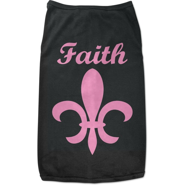 Custom Fleur De Lis Black Pet Shirt - S (Personalized)