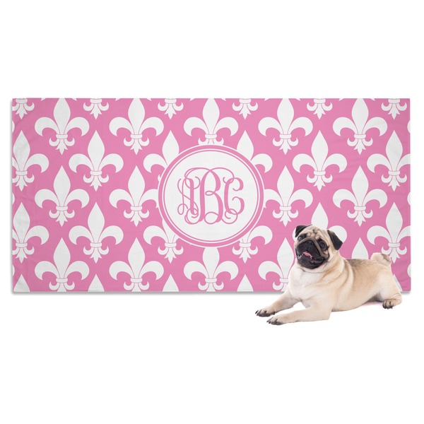 Custom Fleur De Lis Dog Towel (Personalized)