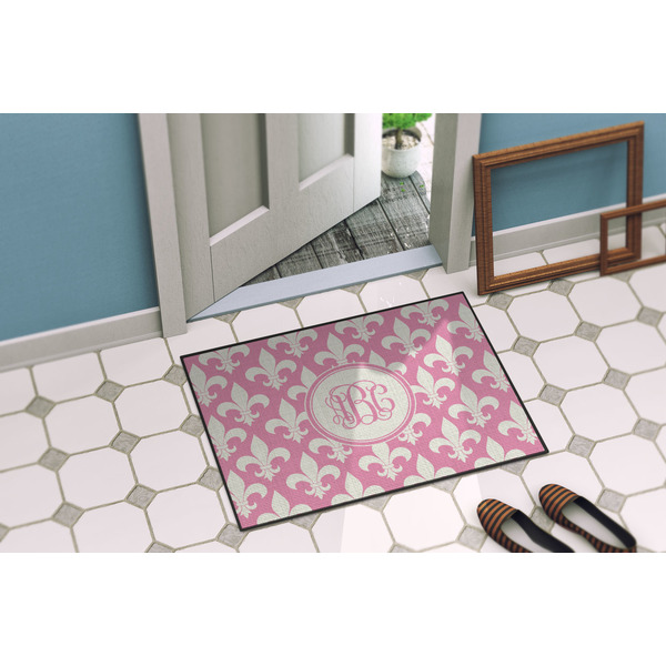 Fleur De Lis Door Mat Lifestyle