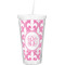 Fleur De Lis Double Wall Tumbler with Straw (Personalized)