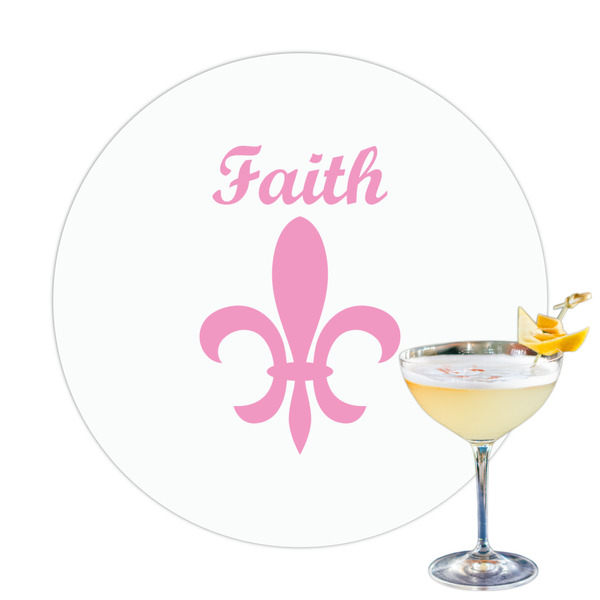 Custom Fleur De Lis Printed Drink Topper (Personalized)