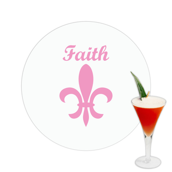Custom Fleur De Lis Printed Drink Topper -  2.5" (Personalized)