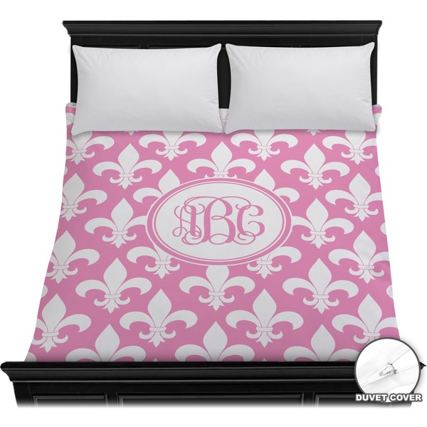 Custom Fleur De Lis Duvet Cover - Full / Queen (Personalized)