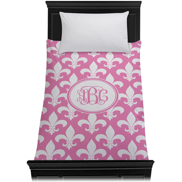 Fleur De Lis Duvet Cover - Twin XL - On Bed - No Prop