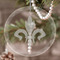 Fleur De Lis Engraved Glass Ornaments - Round-Main Parent